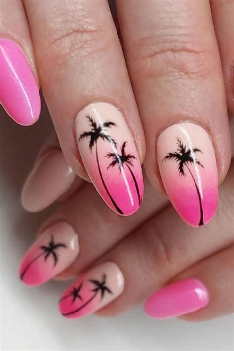 33 Simple Beach Nails Designs for Summer nails 2021