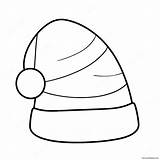 Festive Santa Hat Coloring Page 27755 21932 sketch template