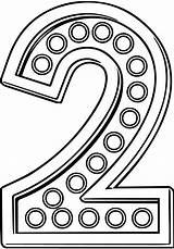 Number Two With Lights Coloring Page  Wecoloringpagecom sketch template