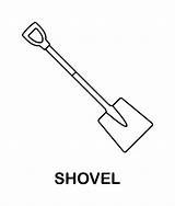 Shovel Coloring Page sketch template