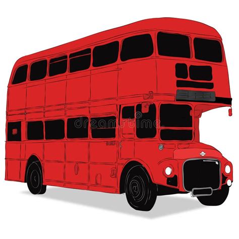 London red bus stock vector. Illustration of outline - 36378133