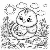 Cute Baby chick coloring Page Lulu Pages sketch template