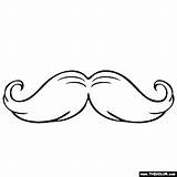 Mustache Coloring Page  Pages Color Free coloring sketch template