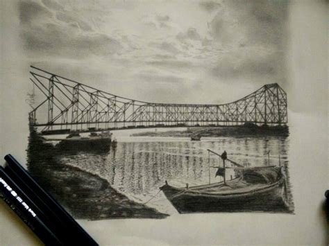 Howrah Bridge by Rishabh Kumar, Drawing | Artblr.