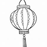 Chinese Lantern Coloring Page sketch template