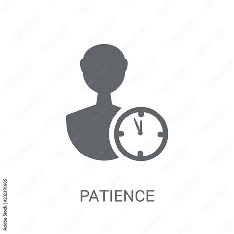 patience icon. Trendy patience logo concept on white background from ...