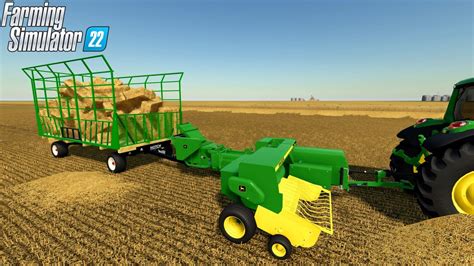 Farming Simulator 22 - JOHN DEERE 348 SQUARE BALER and NOTCH THROWER ...