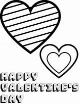 Happy Valentines Day Hearts sketch template