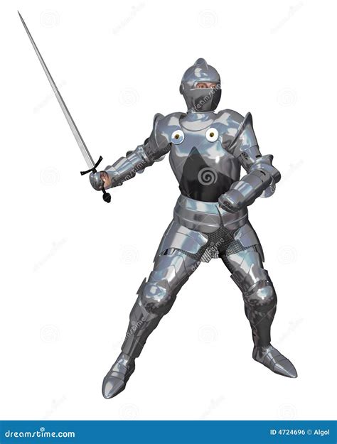 Knight with Sword 01 stock illustration. Illustration of pauldrons ...