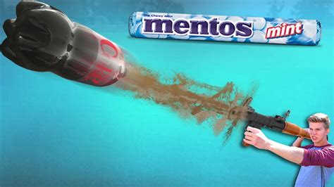 Coke + Mentos Rocket Launcher!! (DIY Weapon) - YouTube