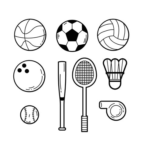 Sports Doodle Vector Template - Edit Online & Download Example | Template.net