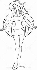Swimsuit Coloring Pages sketch template