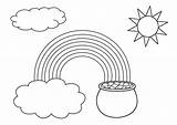 St Patricks Day Coloring Pages Leprechauns Rainbow Pot Gold 400 309  sketch template