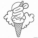 Ice Cream Cone Coloring Page 62713 49643 sketch template