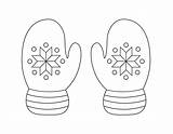 Printable Mitten Pattern Template Sketch Coloring Page sketch template