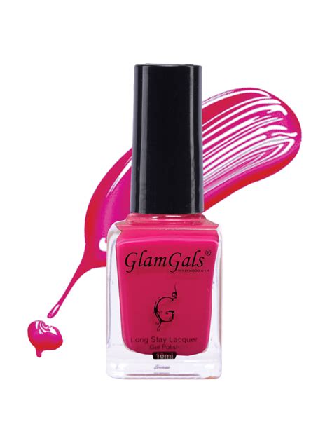 Glamgals Long Stay lacquer,Pastel Nail polish ( Neon Pink )- 10ml