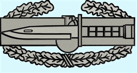 Army Combat Action Badge 3 size pack logo embroidery design - Embroidery Machines