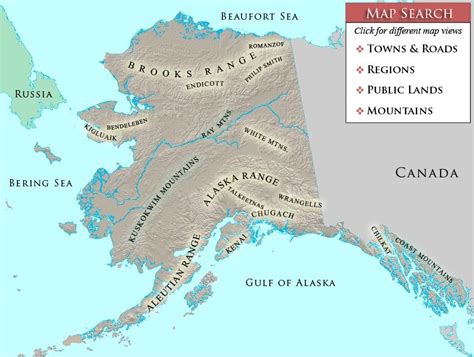 Alaska Mountain Ranges Map - Share Map