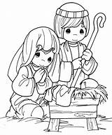 Nativity Coloring Page sketch template