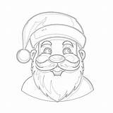Santa Claus Face Coloring Page  Coloring Pages Mimi Panda sketch template