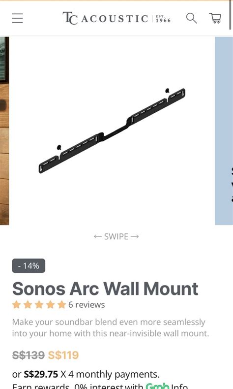 Sonos Arc Wall Mount, TV & Home Appliances, Electrical, Adaptors & Sockets on Carousell