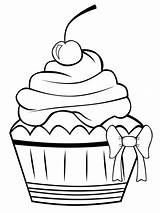 Cupcake coloring Pages  ColoringLib sketch template