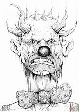 Very Evil Clown coloring Page  Free Printable Coloring Pages sketch template