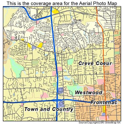 Aerial Photography Map of Creve Coeur, MO Missouri