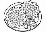 Waffle Coloring Pages sketch template