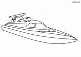 Yacht Coloring Pages sketch template