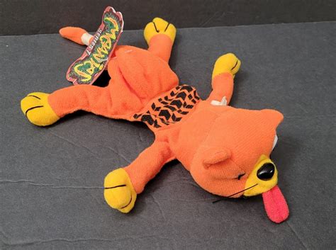 Vintage 1997 Meanies Series 1 Splat Road Kill Cat Plush Stuffed Animal Beanie 785425100046 | eBay