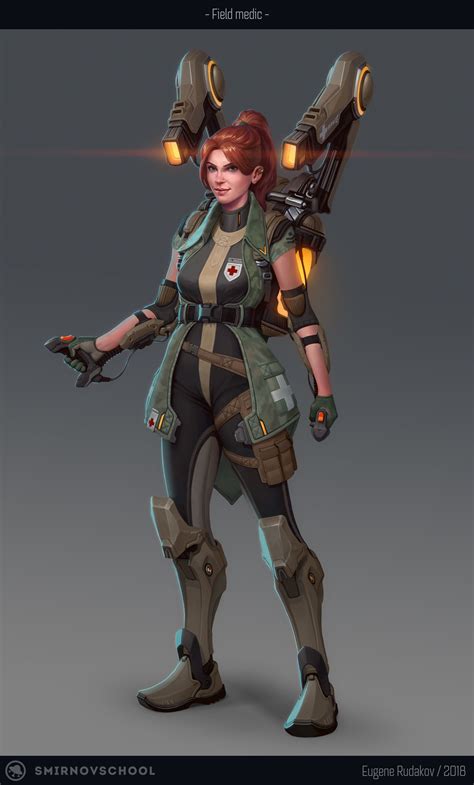 ArtStation - Field medic concept, Eugene Rudakov | Field medic, Sci fi concept art, Sci fi