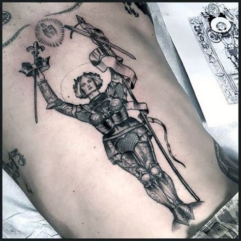 40 Joan Of Arc Tattoo Designs For Men - Saint Ink Ideas