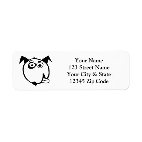 Funny dog cartoon return address labels | Zazzle.com