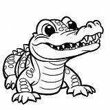 Crocodile Habitat Coloring Page Pages sketch template
