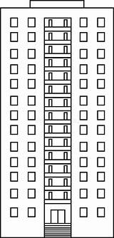 Coloring Page With Multi Storey Residential Building Stock Vector  sketch template