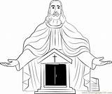 A Catholic Church Coloring Page For Kids  Free Churches Printable sketch template