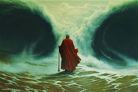 Moses Parting the Red Sea by laietano on DeviantArt