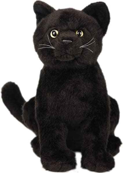 Amazon.com: YZXZM Black Cat Plush, Realistic Black Cat Stuffed Animal Pillow, Cute Plush Toy ...