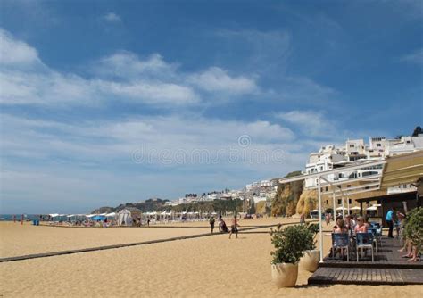 Albufeira Old Town and Beach View, Algarve - Portugal Editorial Stock ...