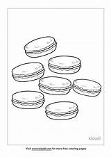 Coloring Pages Macarons Desserts Macaron Cherry Color Printable Desert  sketch template