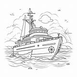Yacht coloring page – Coloring Corner sketch template