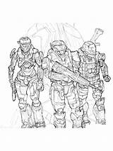 Halo ODST Characters coloring Page sketch template