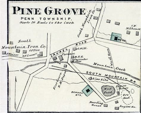 Pine Grove, Pennsylvania, 1872, map | House Divided