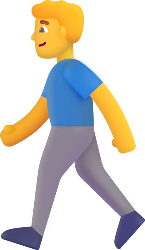 "man walking default" Emoji - Download for free – Iconduck