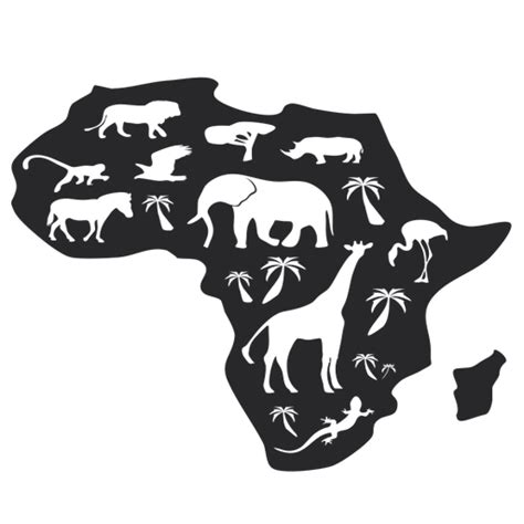 Africa Map Silhouette PNG & SVG Design For T-Shirts