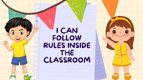 I CAN FOLLOW RULES INSIDE THE CLASSROOM - YouTube