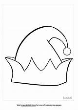 Elf Hat Coloring Christmas Template Printable Pages Print Crafts Sheet  sketch template