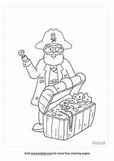 Free Pirate With Treasure Coloring Page  Printables Kidadl sketch template
