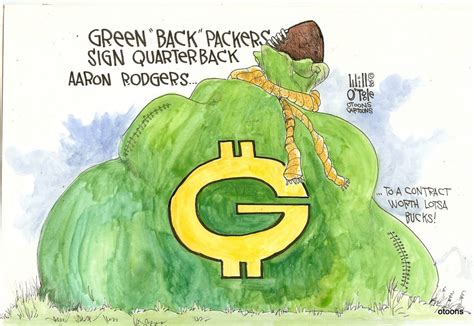 O'Toole Cartoons: Aaron Rodgers & Packers moneybags